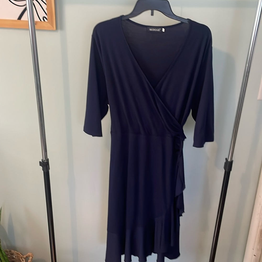 Navy Wrap Dress – Size 16